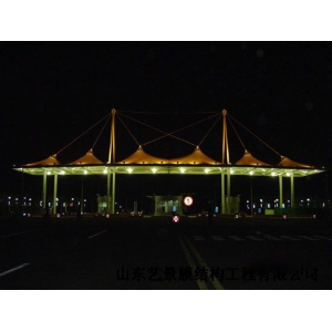 黄冈收费站膜结构夜景展示