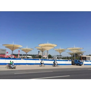 济南 西湿地公园大门入口 膜结构景观